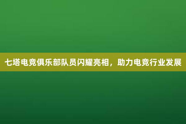 七塔电竞俱乐部队员闪耀亮相，助力电竞行业发展