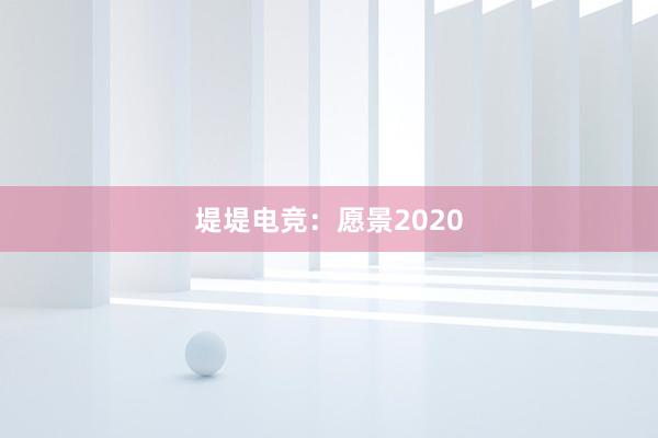 堤堤电竞：愿景2020