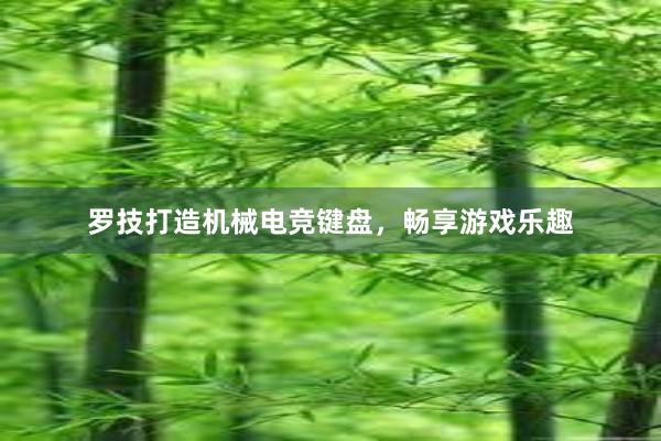 罗技打造机械电竞键盘，畅享游戏乐趣