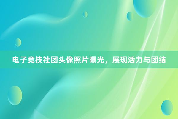 电子竞技社团头像照片曝光，展现活力与团结