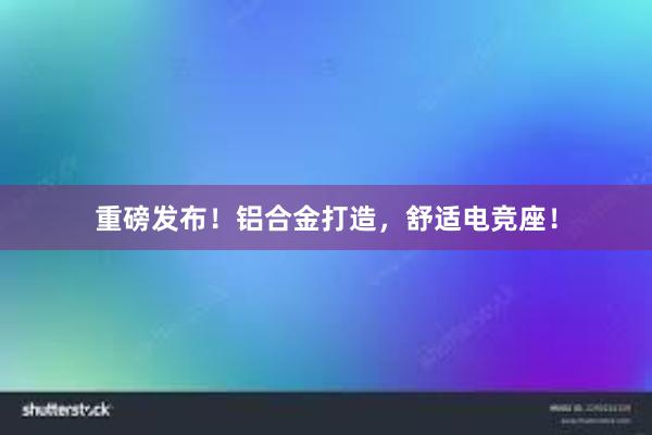 重磅发布！铝合金打造，舒适电竞座！